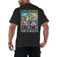 Eagle Love Reading And Eagles Child Book Lover Men's Back Print T-Shirt Eagle Love Reading And Eagles Child Book Lover Men's Back Print T-Shirt