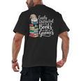 Easily Distracted By Books And Gnomes Men's Back Print T-Shirt