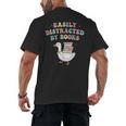 Easily Distracted By Books Silly-Goose Bookish Library Read Men's Back Print T-Shirt Easily Distracted By Books Silly-Goose Bookish Library Read Men's Back Print T-Shirt