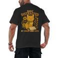 Easily Distracted By Cats And Books Cute Cat Book Lover Men's Back Print T-Shirt