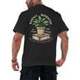 Easily Distracted By Plants And Books Men's Back Print T-Shirt Easily Distracted By Plants And Books Men's Back Print T-Shirt