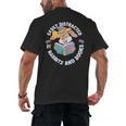 Easily Distracted By Rabbits And Books Reading Men's Back Print T-Shirt