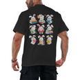 Easter Teacher Cute Bunny Reding Books Librarian Bookworm Men's Back Print T-Shirt