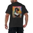 Educated Afro Girl Reading Book Lover History Month Men's Back Print T-Shirt Educated Afro Girl Reading Book Lover History Month Men's Back Print T-Shirt