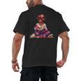 Educated Melanin Queen Afro Women Reading Book History Men's Back Print T-Shirt Educated Melanin Queen Afro Women Reading Book History Men's Back Print T-Shirt