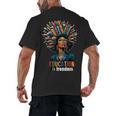 Education Is Freedom History Month Teacher Books Afro For Men Women Men's Back Print T-Shirt