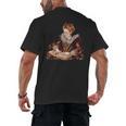 Elizabeth I Reading A Book Men's Back Print T-Shirt