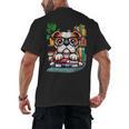 English Bulldog Reading a Book Dog Men's Back Print T-Shirt