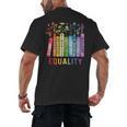 Equality Books Peace Love Compassion LGBT Gay Lesbian Pride Men's Back Print T-Shirt