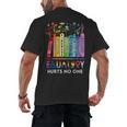 Equality Hurts No One Book Flower Rainbow Pride Month LGBTQ Men's Back Print T-Shirt