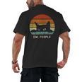 Ew People Retro Cat Cat Lover Introvert Men's Back Print T-Shirt Ew People Retro Cat Cat Lover Introvert Men's Back Print T-Shirt