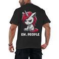Ew People Unicorn Sarcastic Humor Introvert Men's Back Print T-Shirt Ew People Unicorn Sarcastic Humor Introvert Men's Back Print T-Shirt