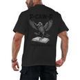 F-Caw-F Crow Book Lovers Vintage Bookish Bird Men's Back Print T-Shirt F-Caw-F Crow Book Lovers Vintage Bookish Bird Men's Back Print T-Shirt