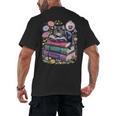 Fantasy Drama Tragedy Cute Cat Book Lover Readers Librarians Men's Back Print T-Shirt