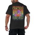 Fantasy Reader Society Reading Book Retro Bookworm Reader Men's Back Print T-Shirt