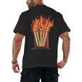Flames And Lighter Costume For Matchbook Lovers Men's Back Print T-Shirt
