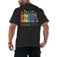 Floral Book Equality Human Rights Social Justice Peace Love Men's Back Print T-Shirt Floral Book Equality Human Rights Social Justice Peace Love Men's Back Print T-Shirt