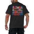 Freadom To Read Book Lover Reading Freedom Men's Back Print T-Shirt
