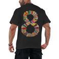 Fun 8th Birthday Books Themed 8 Years Old Boys Kids Girls Men's Back Print T-Shirt