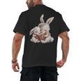 Funny Book Reading Quote For Women And Girls Rabbits Men's Back Print T-Shirt Funny Book Reading Quote For Women And Girls Rabbits Men's Back Print T-Shirt