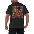 Geometric History Educated Women Reading Book Melanin Men's Back Print T-Shirt Geometric History Educated Women Reading Book Melanin Men's Back Print T-Shirt