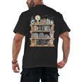 Ghost Book Reading Books Lover Teacher Happy Halloween Men's Back Print T-Shirt Ghost Book Reading Books Lover Teacher Happy Halloween Men's Back Print T-Shirt