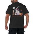 Ghost Reading Book Coquette Bow Halloween Girl Toddler Kid Men's Back Print T-Shirt Ghost Reading Book Coquette Bow Halloween Girl Toddler Kid Men's Back Print T-Shirt