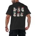 Ghost Santa Elf Squad Read Books Bookish Librarian Christmas Men's Back Print T-Shirt Ghost Santa Elf Squad Read Books Bookish Librarian Christmas Men's Back Print T-Shirt