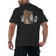 Ghosts Reading Books Teacher Halloween Librarian Book Lover Men's Back Print T-Shirt Ghosts Reading Books Teacher Halloween Librarian Book Lover Men's Back Print T-Shirt
