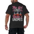 This Girl Loves Books And Gnomes Gardener Dwarf Garden Gnome Men's Back Print T-Shirt