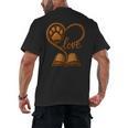 Girl Who Loves Dogs & Books Heart Dog Lover Reader Reeding Men's Back Print T-Shirt Girl Who Loves Dogs & Books Heart Dog Lover Reader Reeding Men's Back Print T-Shirt