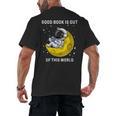 Good Book Is Out Of This World Astronaut Read Book Bookworm Men's Back Print T-Shirt Good Book Is Out Of This World Astronaut Read Book Bookworm Men's Back Print T-Shirt