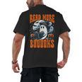 Halloween Book Lover Ghost Boo Pun Read More Boooks Men's Back Print T-Shirt Halloween Book Lover Ghost Boo Pun Read More Boooks Men's Back Print T-Shirt