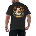 Halloween Cute Ghost Shirt Reading Books Ghost Men's Back Print T-Shirt Halloween Cute Ghost Shirt Reading Books Ghost Men's Back Print T-Shirt