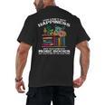 Happiness More Books Read Reading Librarian Men Women Kids Men's Back Print T-Shirt