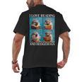 Hedgehog Love Reading And Hedgehogs Child Book Lover Men's Back Print T-Shirt Hedgehog Love Reading And Hedgehogs Child Book Lover Men's Back Print T-Shirt