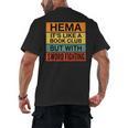 Hema Definition Like A Book Club With Swords Men's Back Print T-Shirt Hema Definition Like A Book Club With Swords Men's Back Print T-Shirt