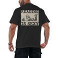 Hot Pin Up Girl Comic Book Vintage Reading Is Sexy Men's Back Print T-Shirt
