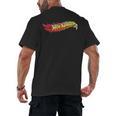 Hot Wheels Comic Book Fire Logo Men's Back Print T-Shirt