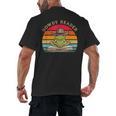 Howdy Reader Frog Reading Book Vintage Men's Back Print T-Shirt