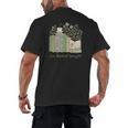 I'm Booked Tonight Cozy Floral Book Lover Graphic Men's Back Print T-Shirt