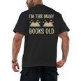 I'm This Many Books Old Read Book 2nd Birthday 2 Years Old Men's Back Print T-Shirt