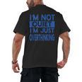 I'm Not Quite I'm Overthinking Introvert Quote Men's Back Print T-Shirt I'm Not Quite I'm Overthinking Introvert Quote Men's Back Print T-Shirt