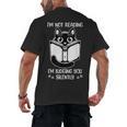 I’m Not Reading I’m Judging You Silently Fun Cat Book Lover Men's Back Print T-Shirt I’m Not Reading I’m Judging You Silently Fun Cat Book Lover Men's Back Print T-Shirt