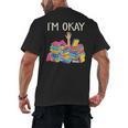 I'm Okay Book Reader Book Nerd Book Reading Lover Men's Back Print T-Shirt