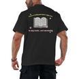 I'm In A Really Good Place Right Now In My Book Men's Back Print T-Shirt