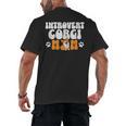 Introvert Corgi Mom Dog Pet Morca Works Dog For Men Women Men's Back Print T-Shirt Introvert Corgi Mom Dog Pet Morca Works Dog For Men Women Men's Back Print T-Shirt