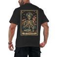 The Introvert Skeleton Tarot Card Coffee Book Lover Men's Back Print T-Shirt