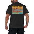 Introvert Stop Being Afraid Of Silence Just Awkward Men's Back Print T-Shirt Introvert Stop Being Afraid Of Silence Just Awkward Men's Back Print T-Shirt