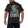 Introverted Book Club Reading Lover Cow Men's Back Print T-Shirt